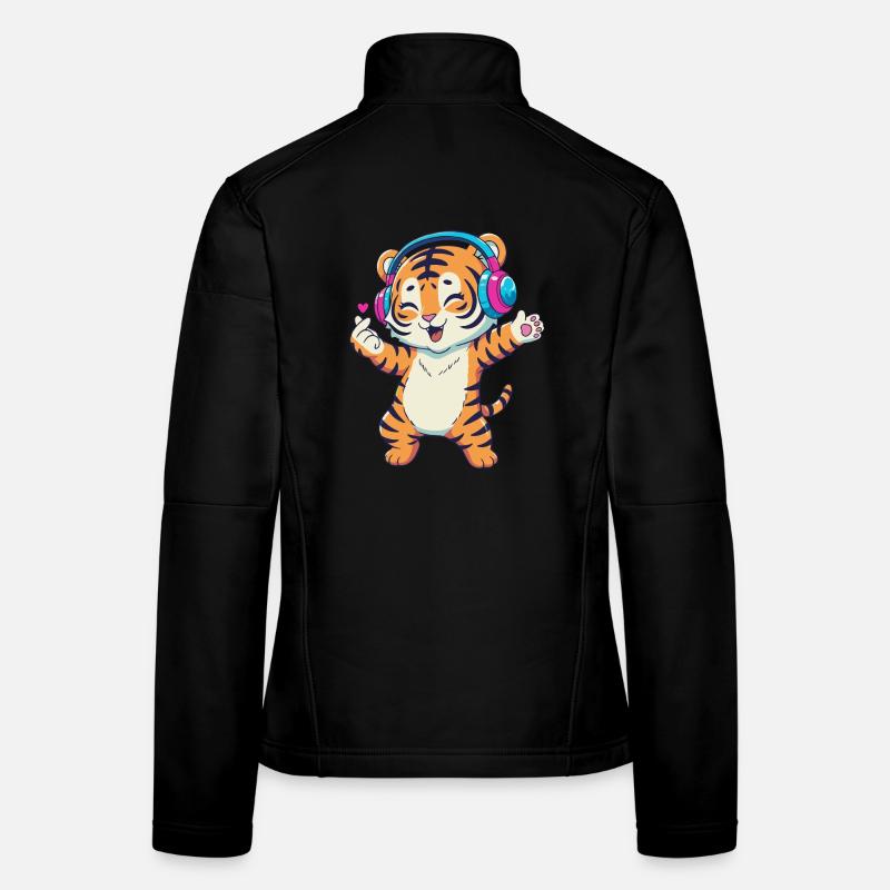 Dancing K-pop Tiger Women's Softshell Jacket