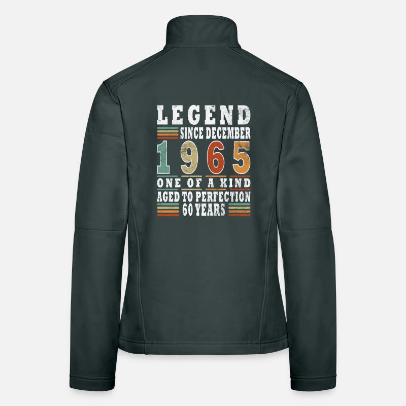 Cadeau d’anniversaire de décembre 1965 Veste en tissu softshell Femme