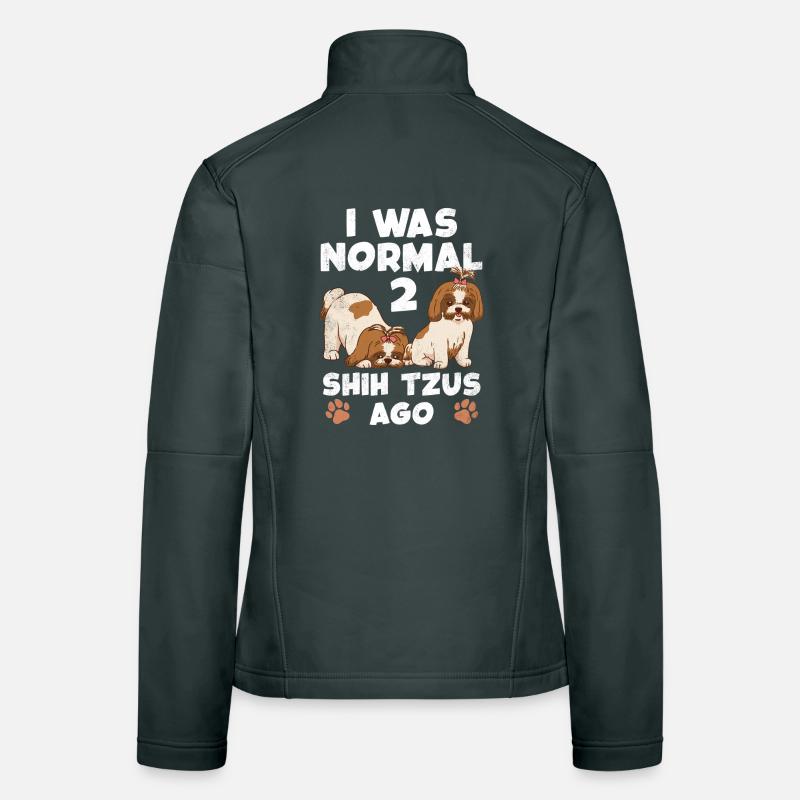J’étais normal avant deux Shih Tzu Veste en tissu softshell Femme