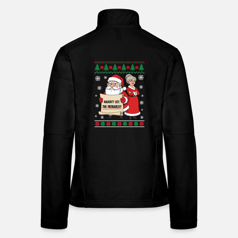 Naughty List The Patriarchy - Frauen Softshelljacke - Schwarz