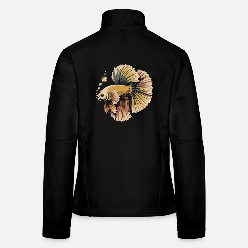 Magnificent Betta Fish Print Women's Softshell Jacket