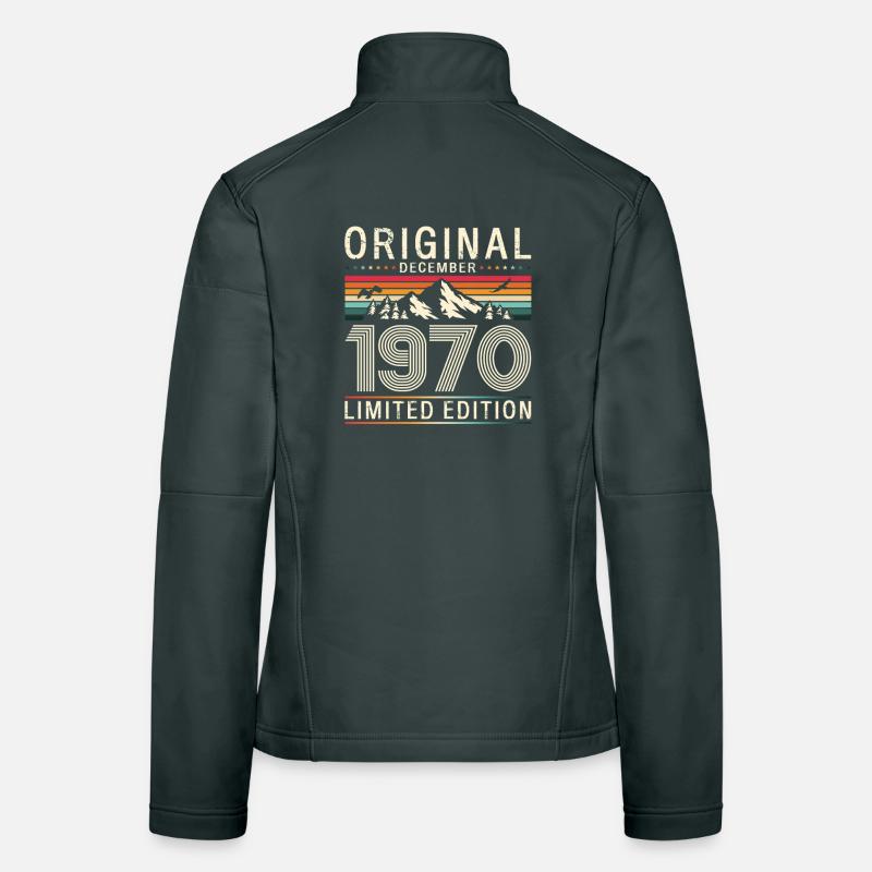 55th Birthday Original December Born 1970 Women's Softshell Jacket