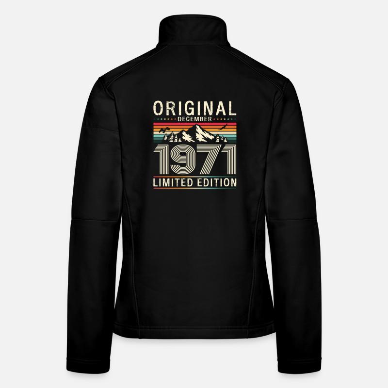 55th Birthday Original December Born 1971 Women's Softshell Jacket