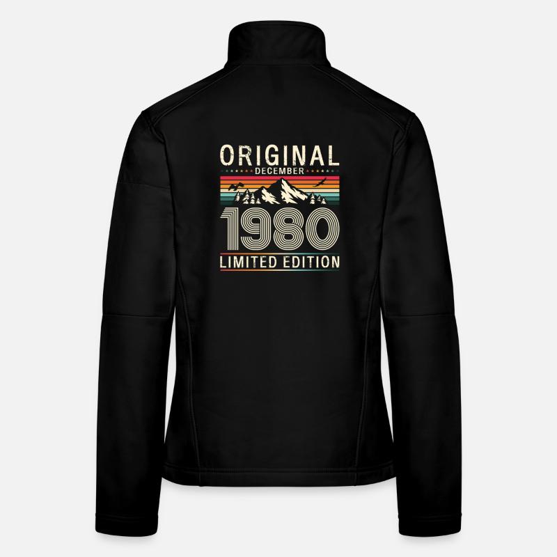45th Birthday Original December Born 1980 Women's Softshell Jacket