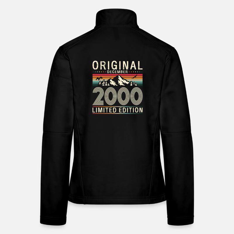 25e anniversaire Original Décembre Année 2000 Veste en tissu softshell Femme