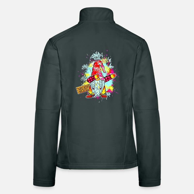 GNOME CRÉATIF Dab Graffiti Artiste XMas Veste en tissu softshell Femme