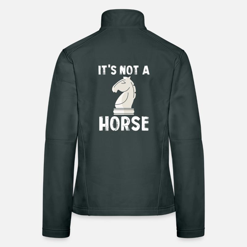 Ce n’est pas une pièce d’échecs cheval Veste en tissu softshell Femme