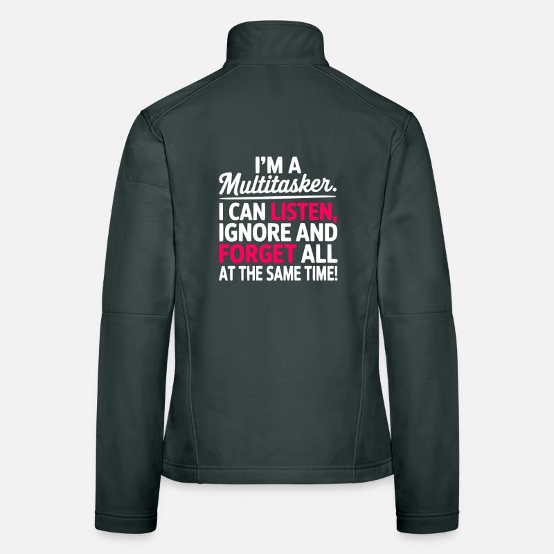 Multitâche Dire Humour de bureau Sarcasme Veste en tissu softshell Femme