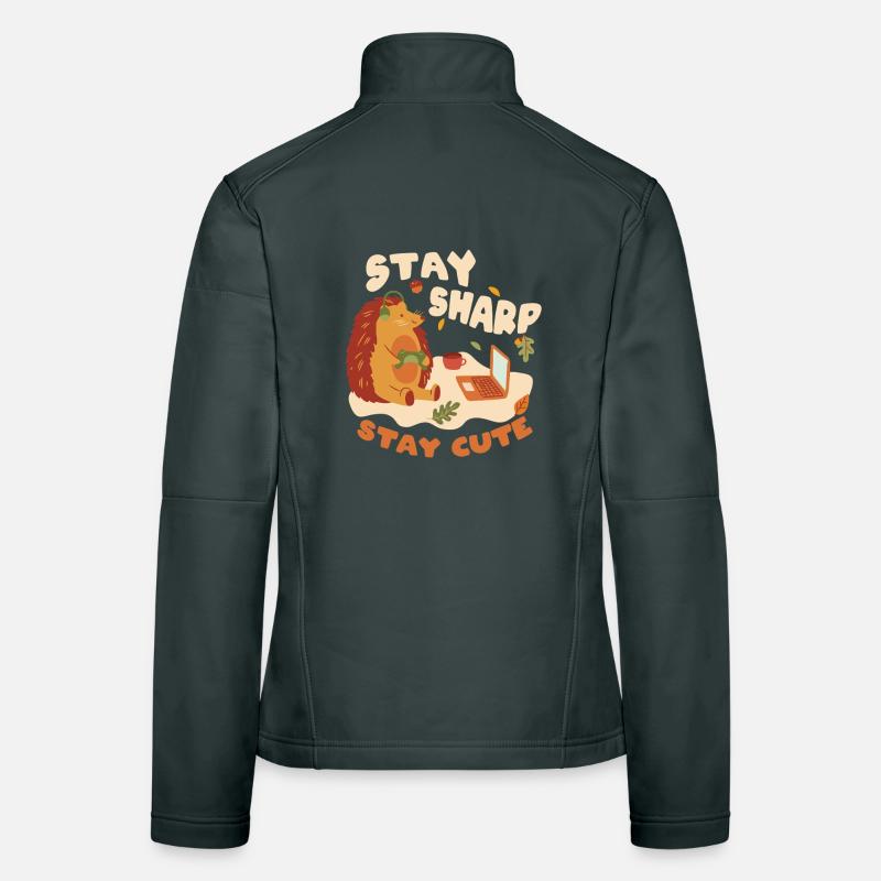 Igel Tag Journée du hérisson Reste en forme Reste mignon Veste en tissu softshell Femme