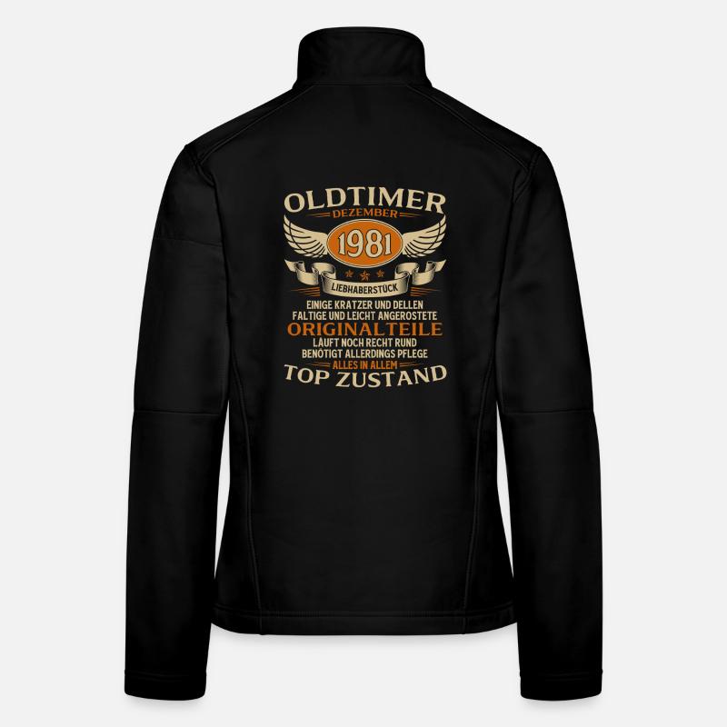 44. Geburtstag Geschenk Oldtimer Dezember 1981 Frauen Softshelljacke