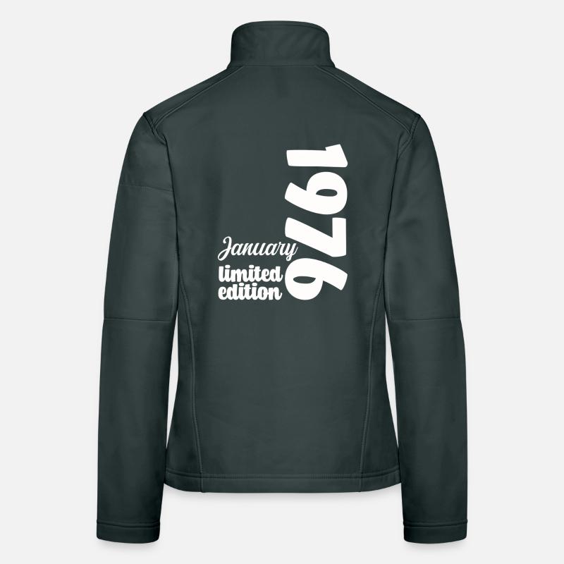 Geburtstag Januar 1976 Limited Edition Geschenk Frauen Softshelljacke