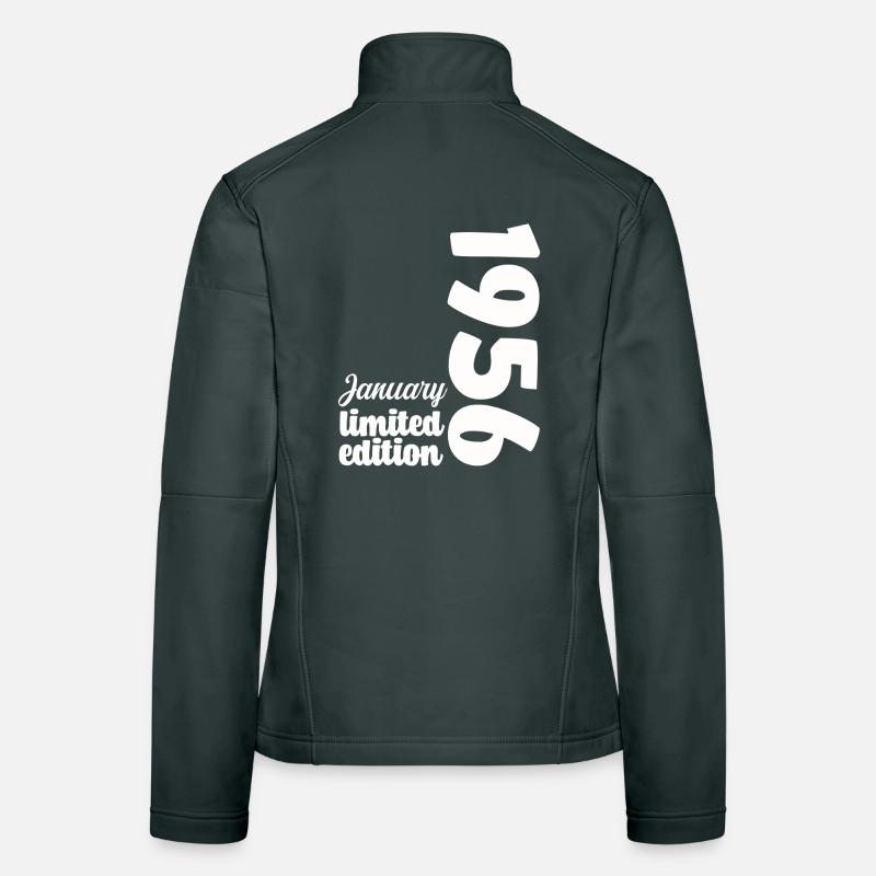 Geburtstag Januar 1956 Limited Edition Geschenk Frauen Softshelljacke