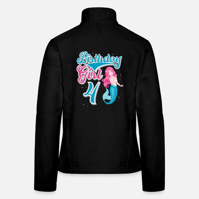 4. Geburtstag Meerjungfrau Frauen Softshelljacke