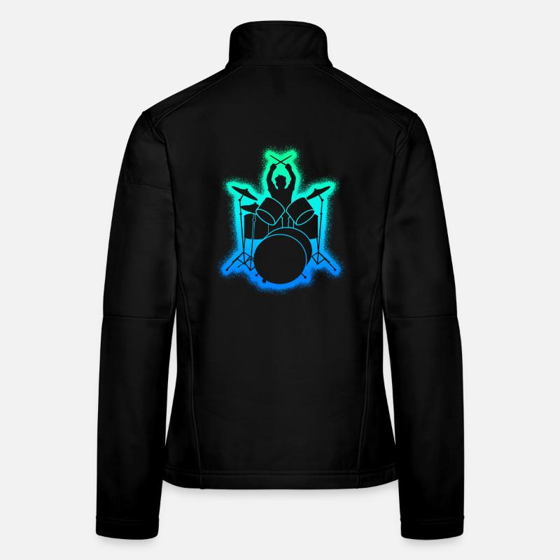 Drums Drummers Kids Men's Boys Drums Women's Softshell Jacket