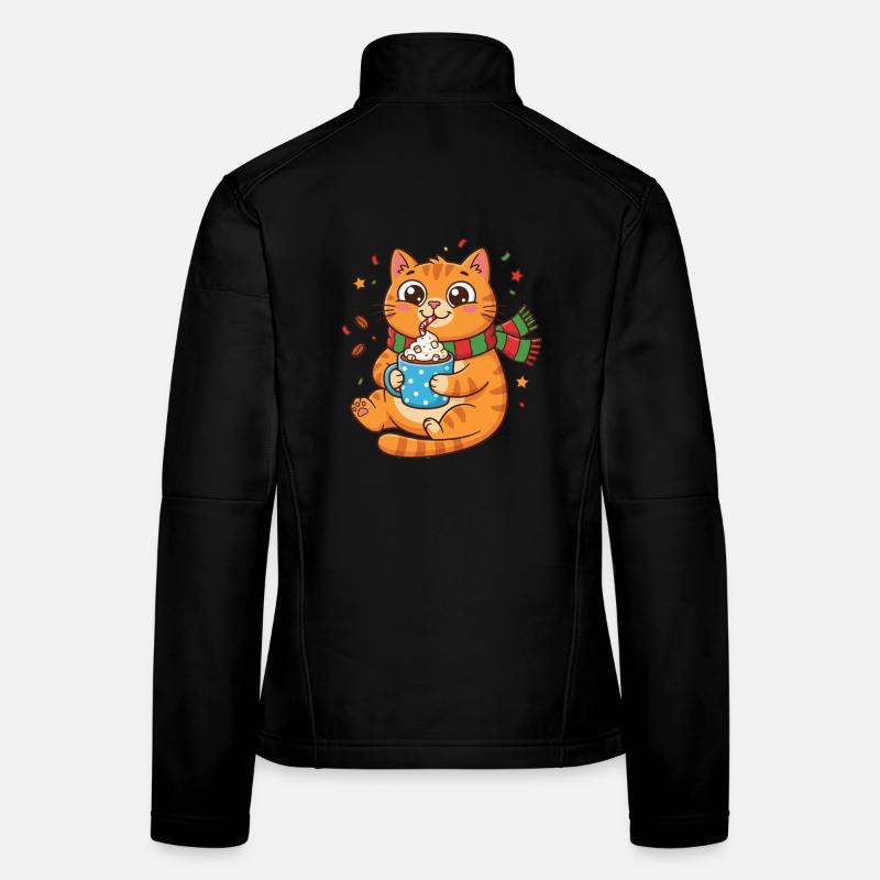 Cuddly Kitten Winter Coffee with Cream Women's Softshell Jacket
