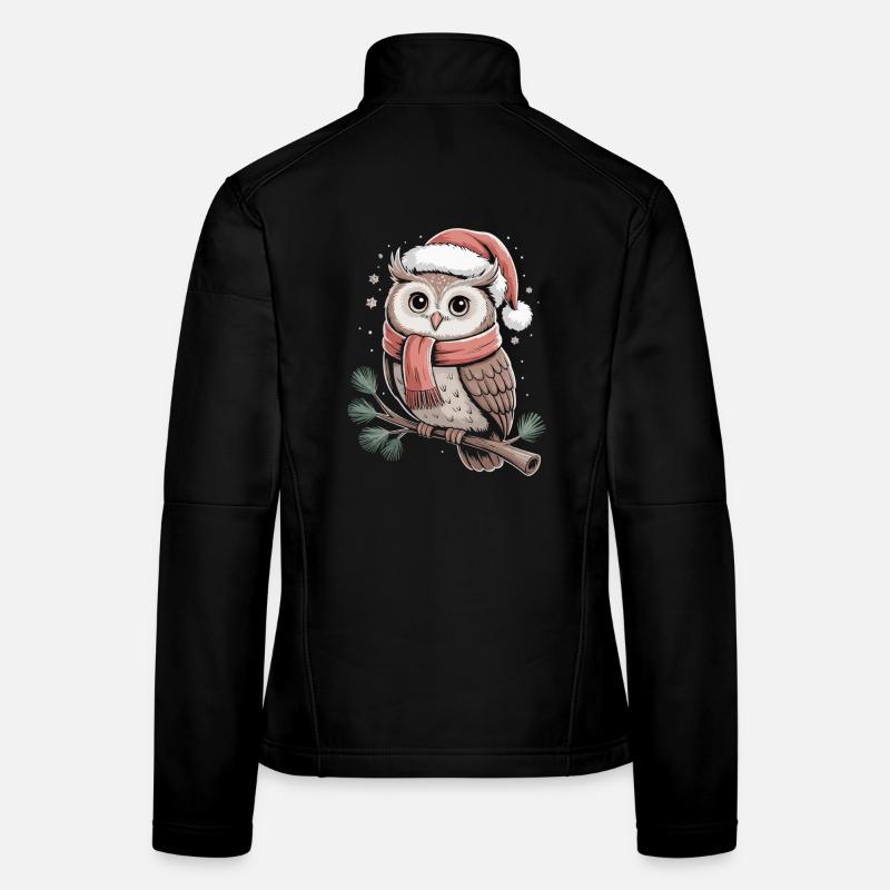 Écharpe magique de la chouette de Noël Veste en tissu softshell Femme