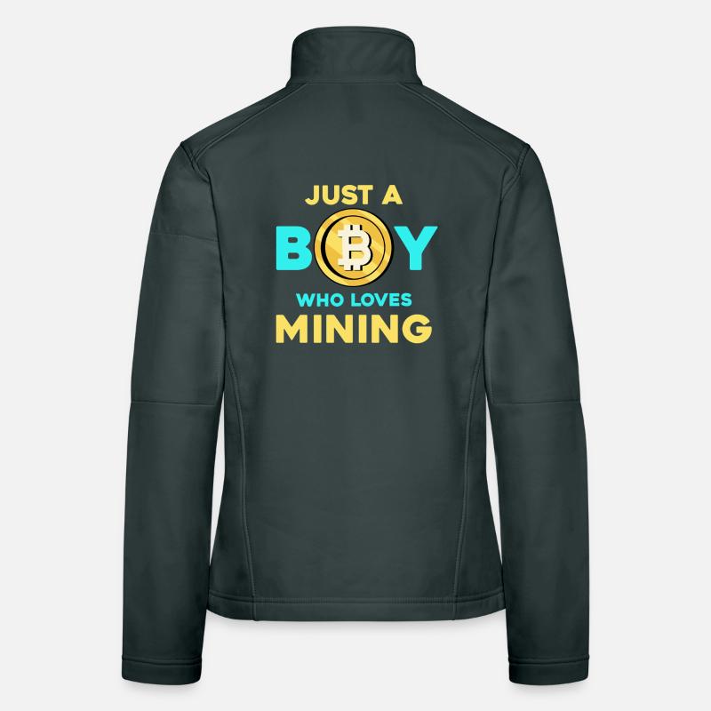 Crypto Mining Boy – Bitcoin Passion Women's Softshell Jacket