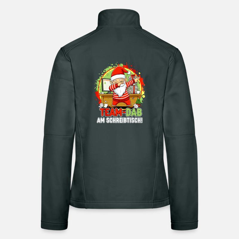 ÉQUIPE À LA TABLE DE BUREAU GNOME BUREAU DE BUREAU DE NOËL Veste en tissu softshell Femme