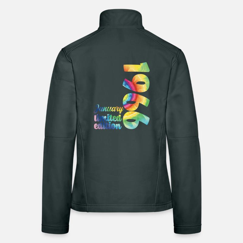 Geburtstag Januar 1966 Geschenk Tie And Dye Tee Frauen Softshelljacke