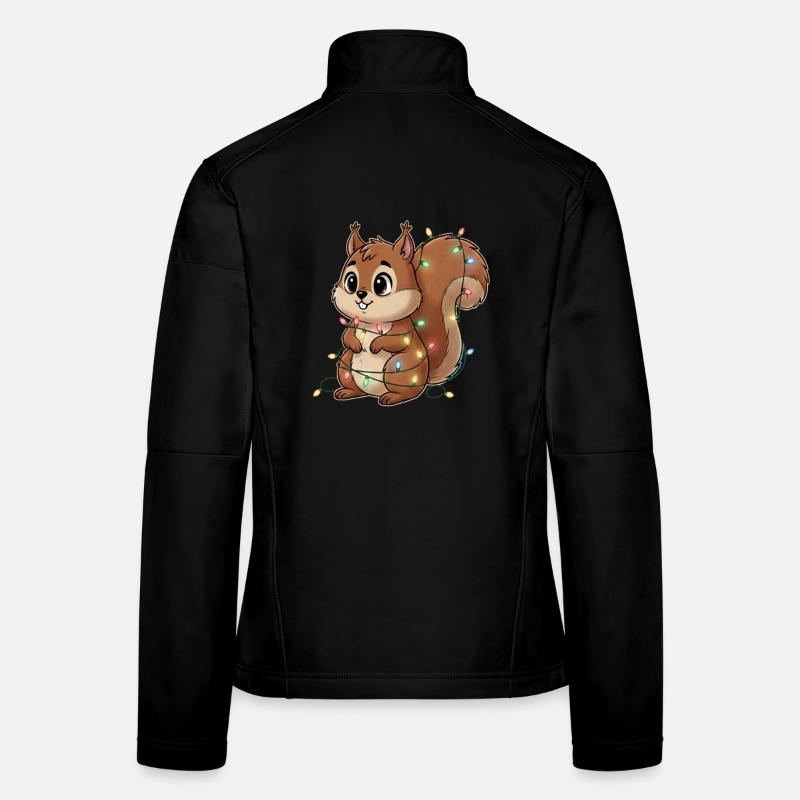 Lichterbehängtes Eichhörnchen Frauen Softshelljacke