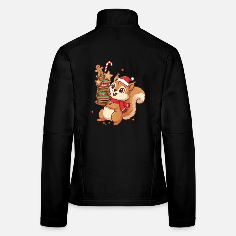 Weihnachts Eichhörnchen mit Keksen Frauen Softshelljacke