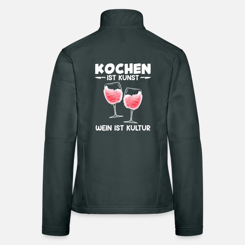 Küchenchef KOCHEN IST KUNST Lustiges Frauen Softshelljacke