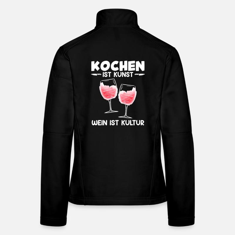 Chef COOKING IS ART Fun Women's Softshell Jacket