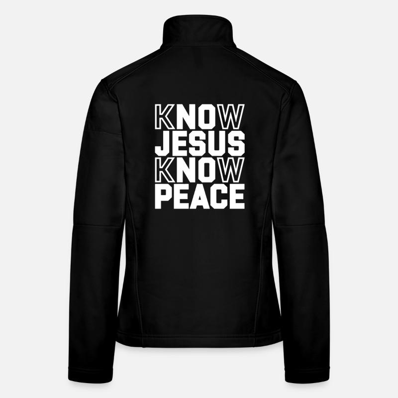 Connais Jésus, connais la paix Veste en tissu softshell Femme