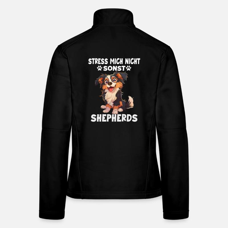 Cadeau de propriétaire de chien Australian Shepherd T Veste en tissu softshell Femme