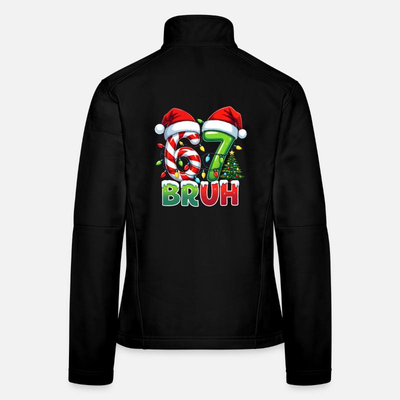 Bruh 67 cannes en sucre de Noël design Veste en tissu softshell Femme