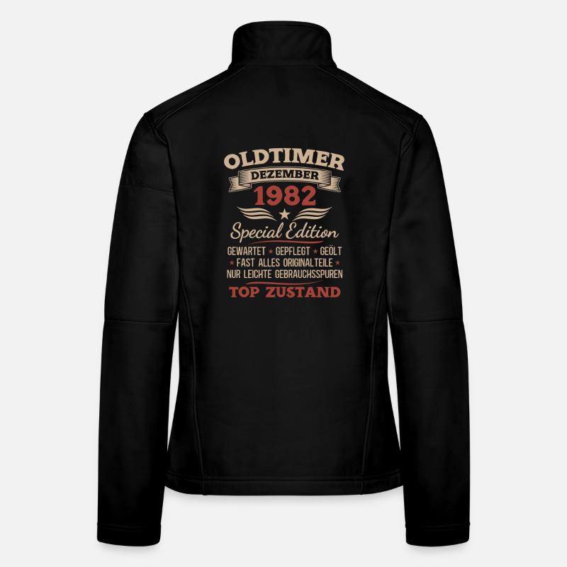 43rd Birthday Gift Vintage Car December 1982 Women's Softshell Jacket