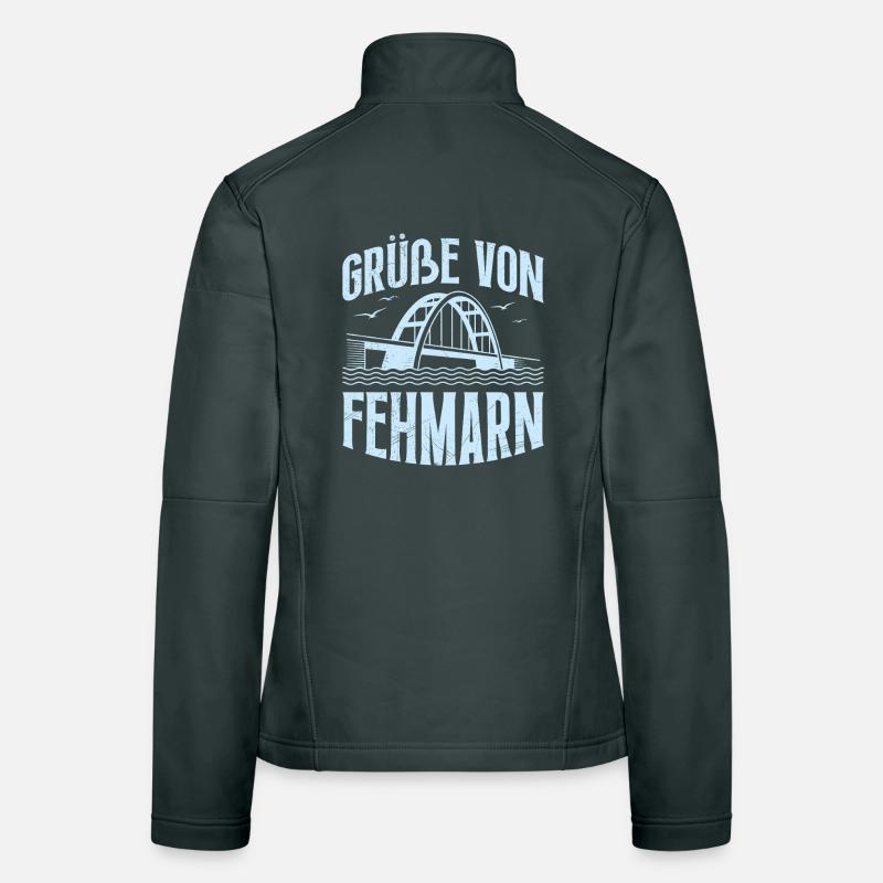 Salutations de vacances en mer Baltique de la part de Fehmarn Fun Veste en tissu softshell Femme