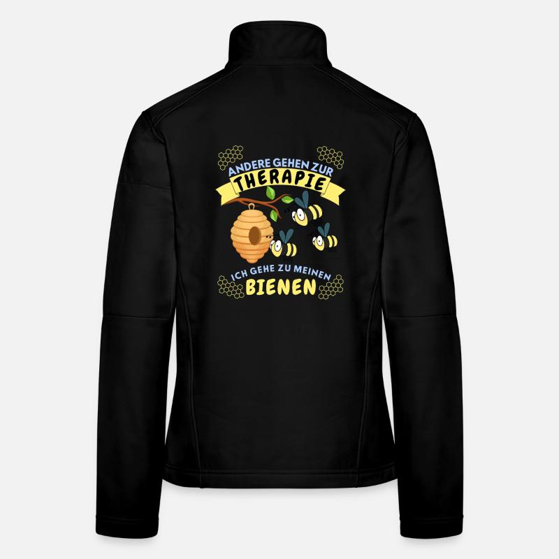 Funny beekeeper design with bees and saying Women's Softshell Jacket