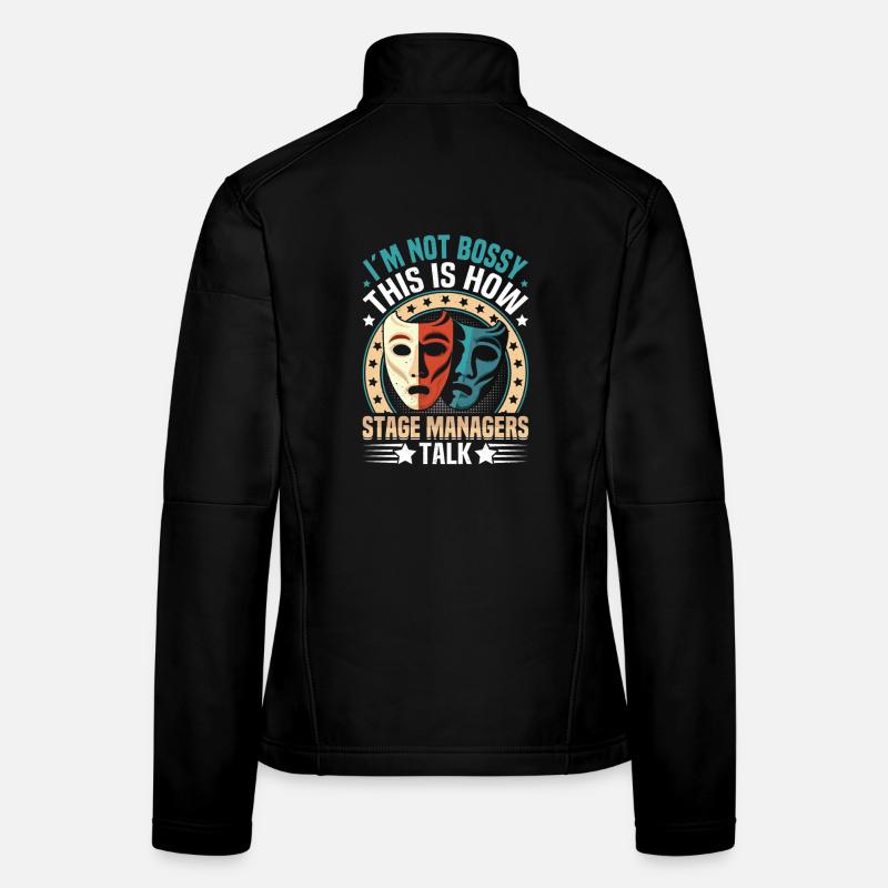  Professional Backstage Manager Theatre Crew Stage Women's Softshell Jacket