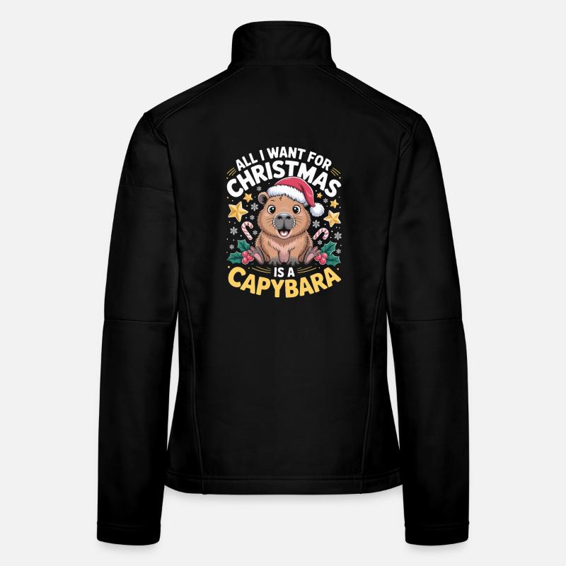 All I Want For Christmas Is A Capybara Frauen Softshelljacke