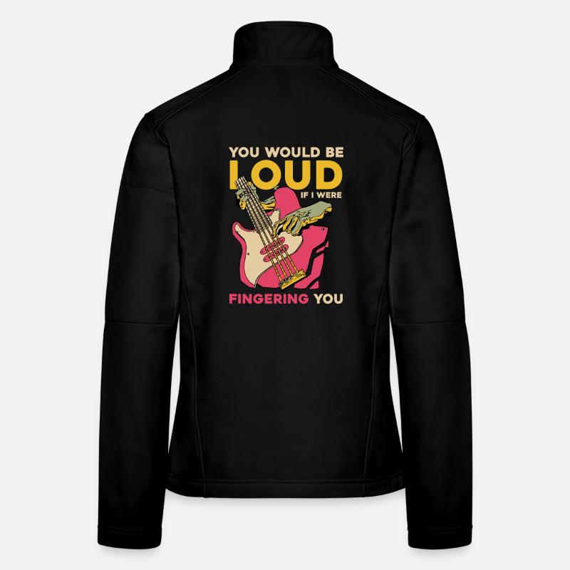 Blague de guitare à groove bruyant Veste en tissu softshell Femme