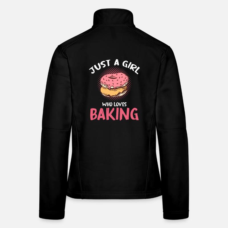 Nur ein Mädchen, das Backen liebt Frauen Softshelljacke