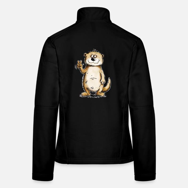 Conception du signe de paix de la loutre Veste en tissu softshell Femme