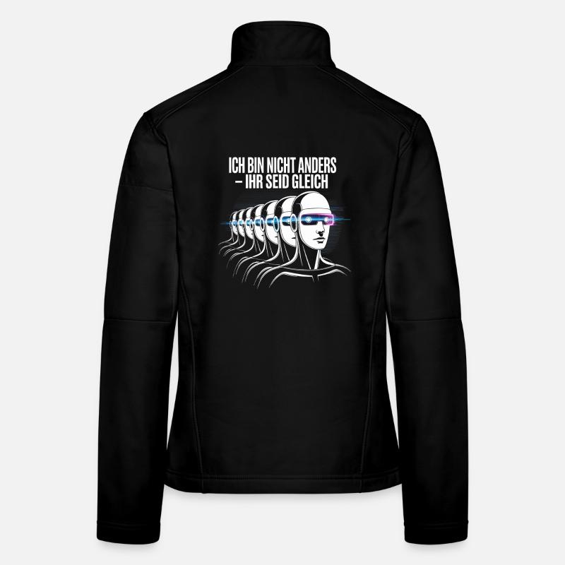 Je ne suis pas différent – tu es pareil Veste en tissu softshell Femme