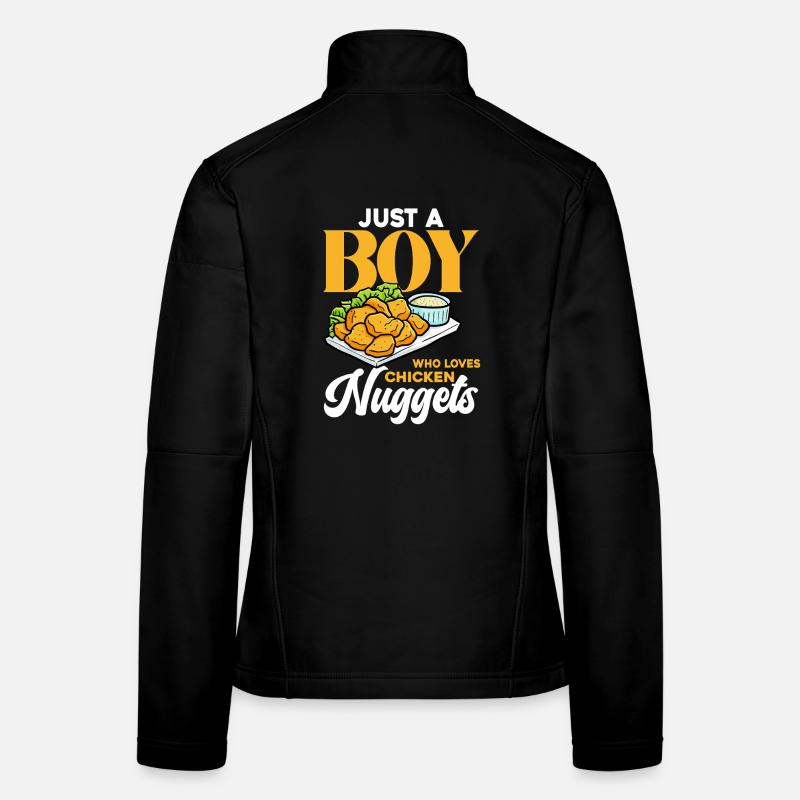 Nur ein Junge liebt Nuggets Frauen Softshelljacke