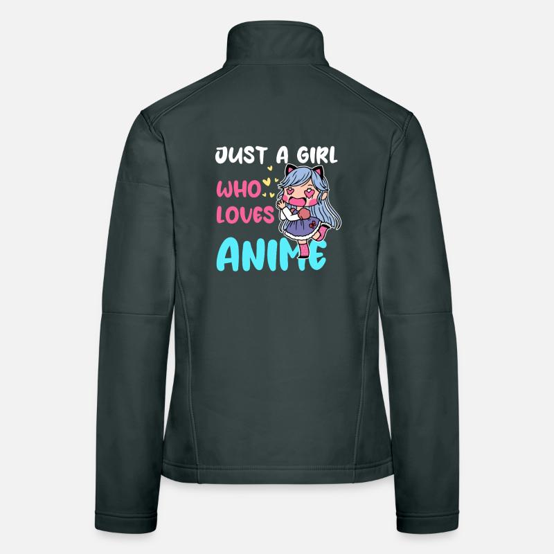 Mädchen liebt Anime Chibi Frauen Softshelljacke