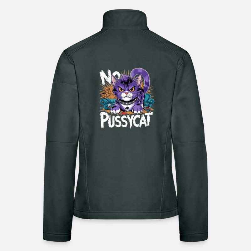 Pas de chat rebelle Chat Combattant Veste en tissu softshell Femme