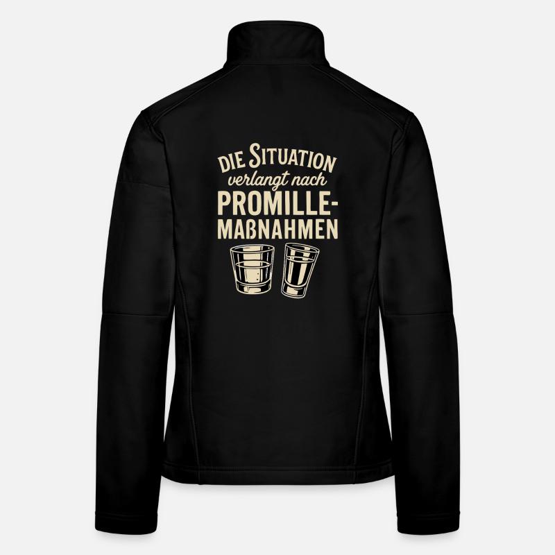 L’alcool mesure, slogan drôle de fête Veste en tissu softshell Femme