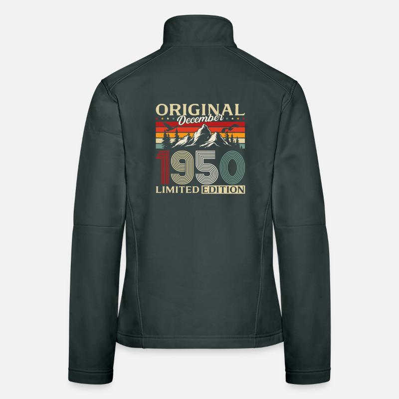 75th Birthday Original December Born 1950 Women's Softshell Jacket
