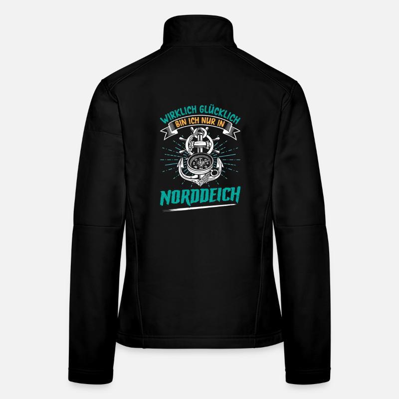 Nordsee WIRKLICH GLÜCKLICH BIN ICH NUR IN Frauen Softshelljacke