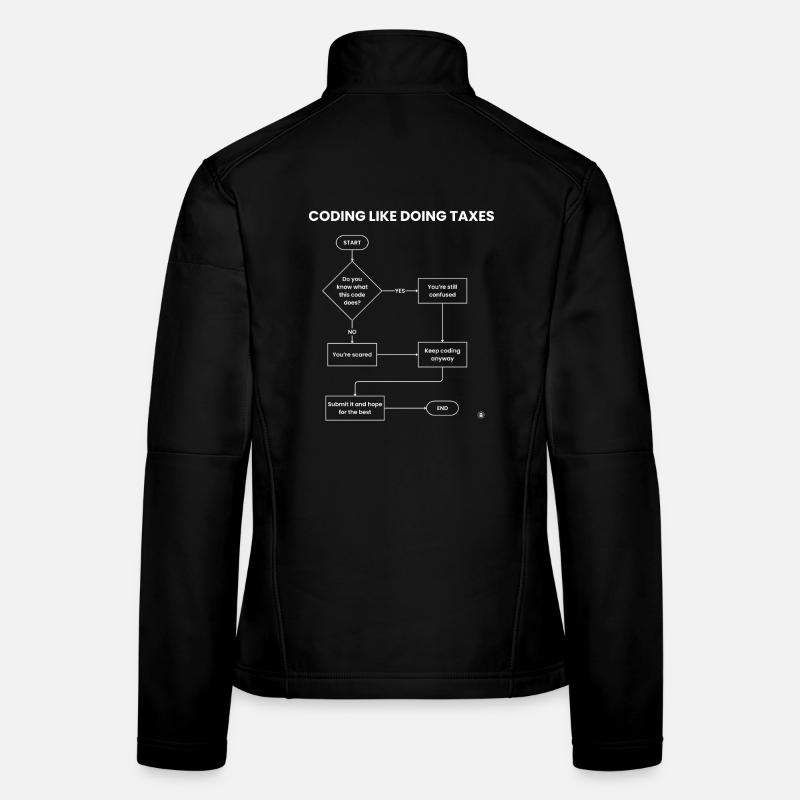 Codierung wie Steuererklärung – Hope Gift einreichen - Frauen Softshelljacke - Schwarz