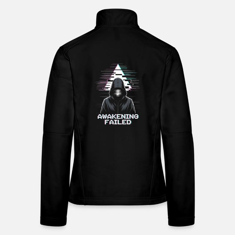Hacker glitch avec un look « Awakening Failed » Veste en tissu softshell Femme