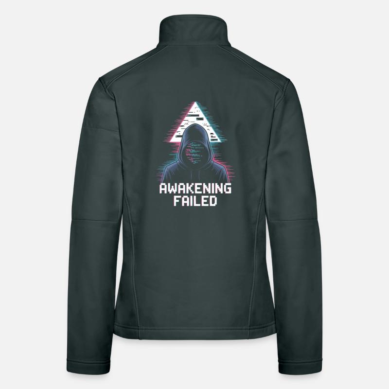 Awakening Failed – Neon Glitch Figure Women's Softshell Jacket