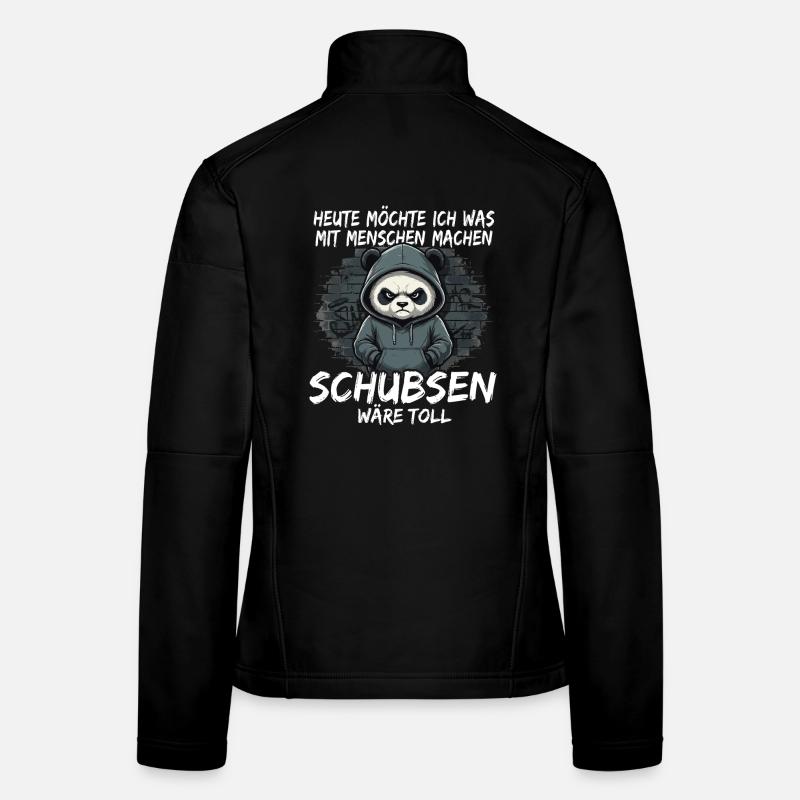 Grimmiger Panda – Sarkastisches Schubsen Frauen Softshelljacke