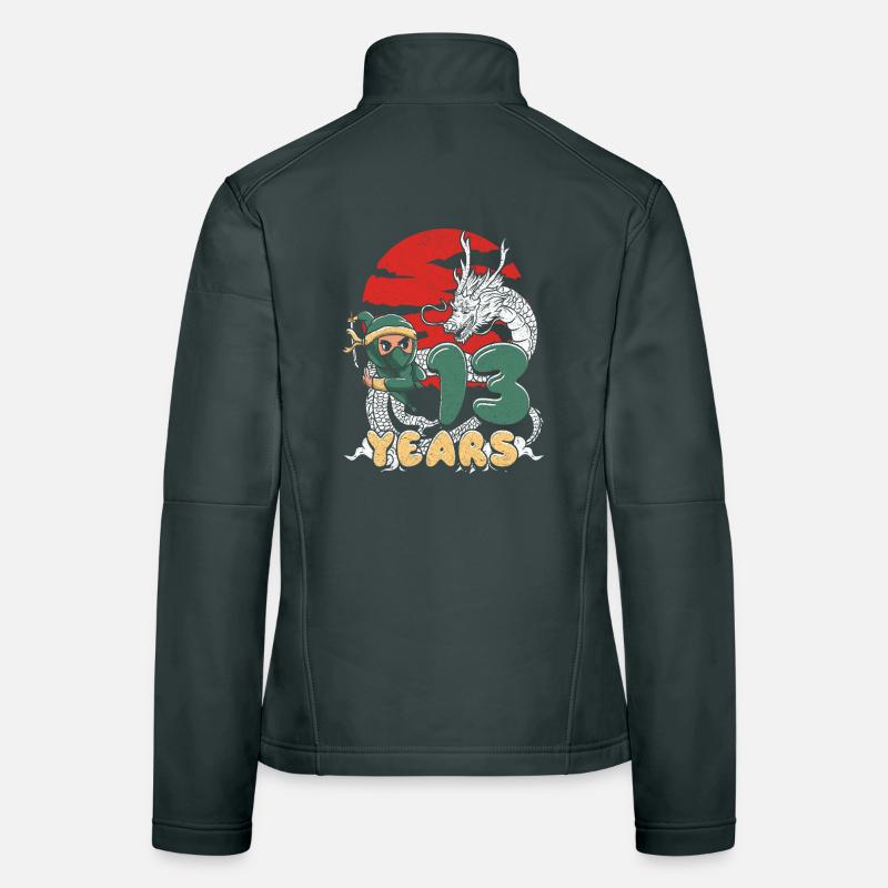 Ninja Drache Jubiläum Frauen Softshelljacke